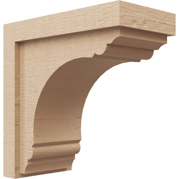 Ekena Millwork 6"W x 12"D x 12"H Classic Warren Rough Cedar Woodgrain TimberThane Corbel, Primed Tan CORUR06X12X12WARRCPR - main